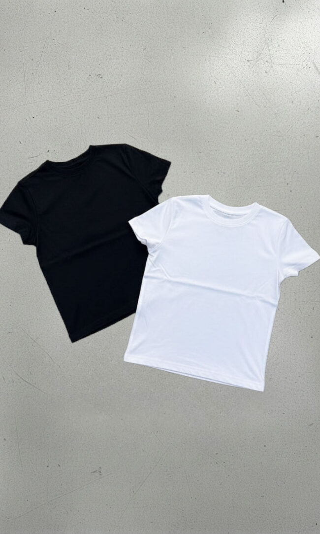 REMERA BABY TEE B&W